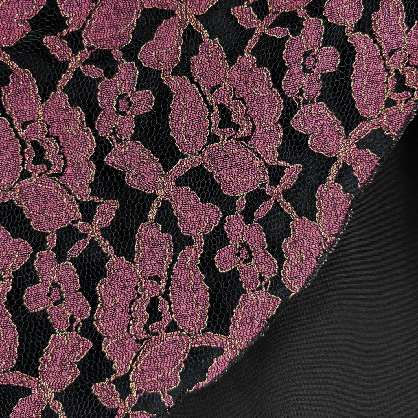 Dusty Rose/Gold Embroidery Floral Lace V-Neck 3/4 Sleeve Poncho